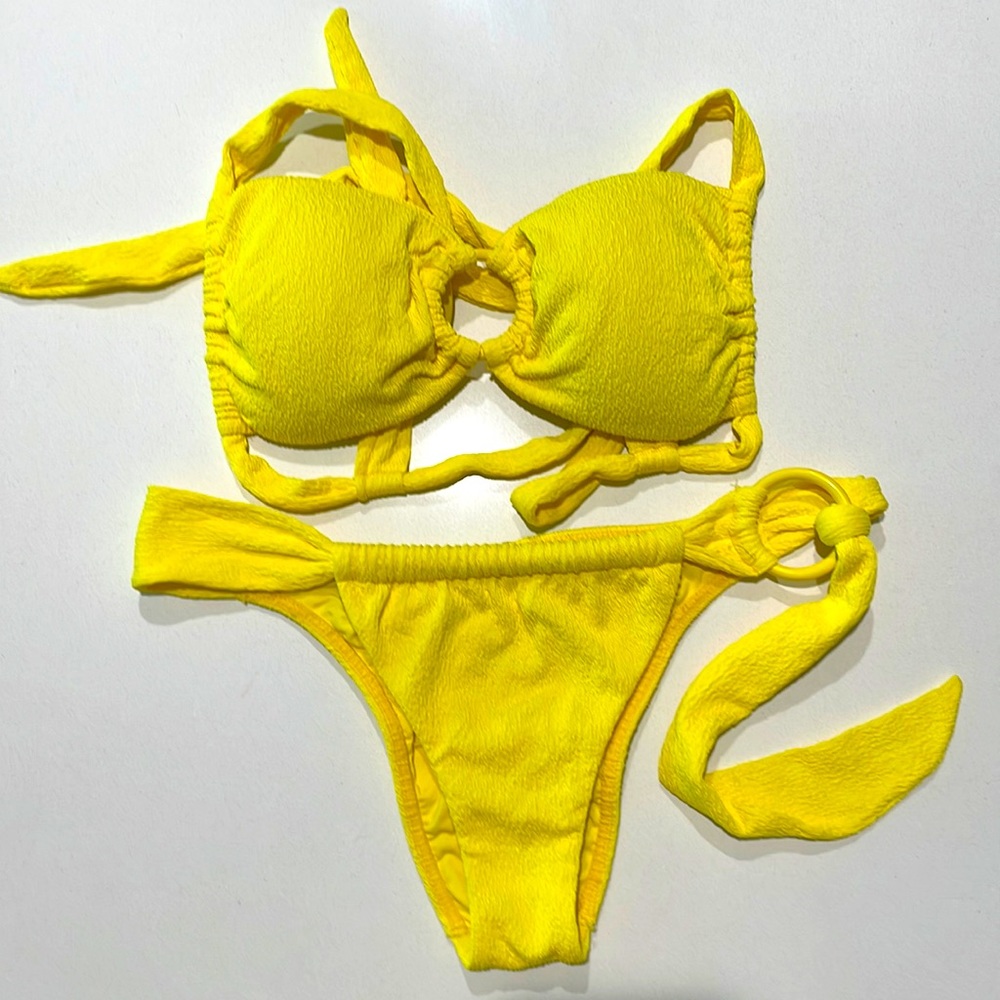 Vix Yellow Ring-Accent Bikini - Picture 3 of 9